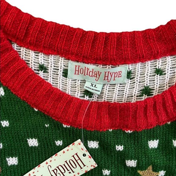 HOLIDAY HYPE Ugly Christmas Sweater Size XL Worn Once! - Picture 3 of 5